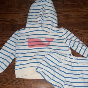 Vineyard Vines Blue and White Striped Kids Matching Set